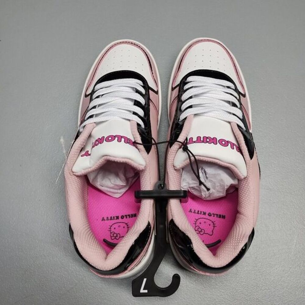 Hello Kitty Sneakers Shoes Womens Sz 7 Pink Comfort Manmade Lace Up WMHK24BB001 - Picture 7 of 15